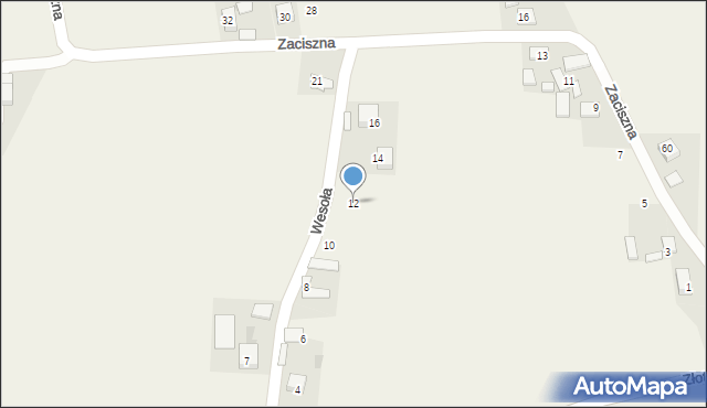 Celiny, Wesoła, 12, mapa Celiny