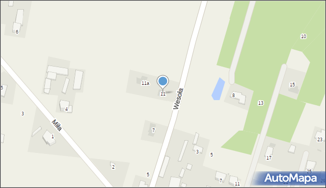 Cerekiew, Wesoła, 11, mapa Cerekiew