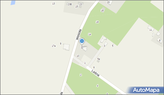 Cerekiew, Wesoła, 12, mapa Cerekiew