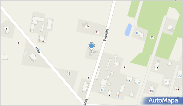 Cerekiew, Wesoła, 7, mapa Cerekiew