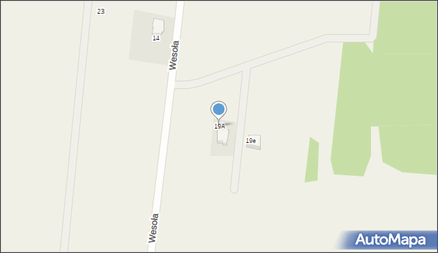 Chajęty, Wesoła, 19A, mapa Chajęty