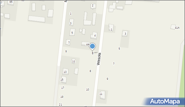 Chajęty, Wesoła, 6, mapa Chajęty