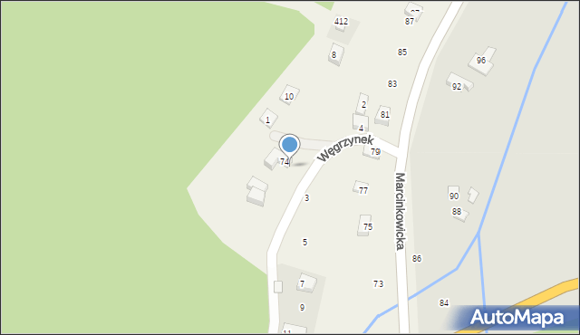 Chełmiec, Węgrzynek, 14, mapa Chełmiec