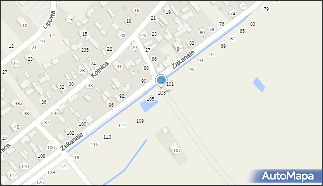 Chmielów, Wenecka, 103, mapa Chmielów