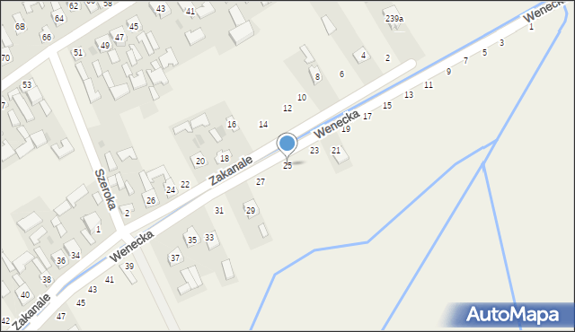 Chmielów, Wenecka, 25, mapa Chmielów
