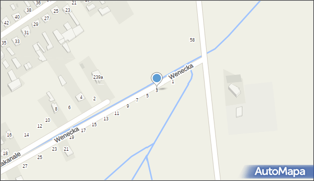 Chmielów, Wenecka, 3, mapa Chmielów