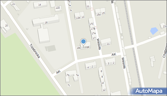 Chocianów, Wesoła, 19A, mapa Chocianów