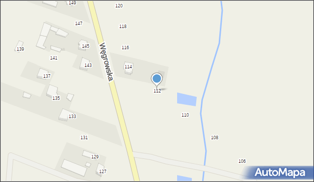 Chodów, Węgrowska, 112, mapa Chodów