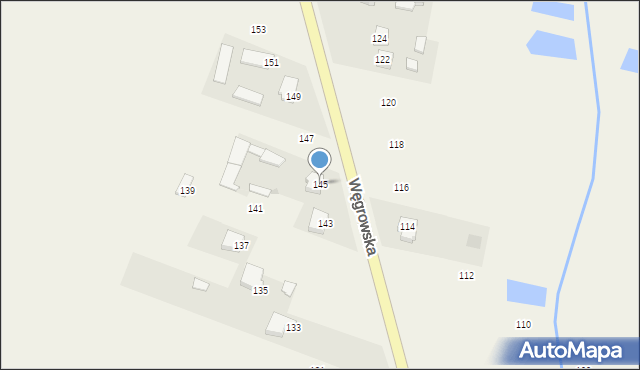 Chodów, Węgrowska, 145, mapa Chodów