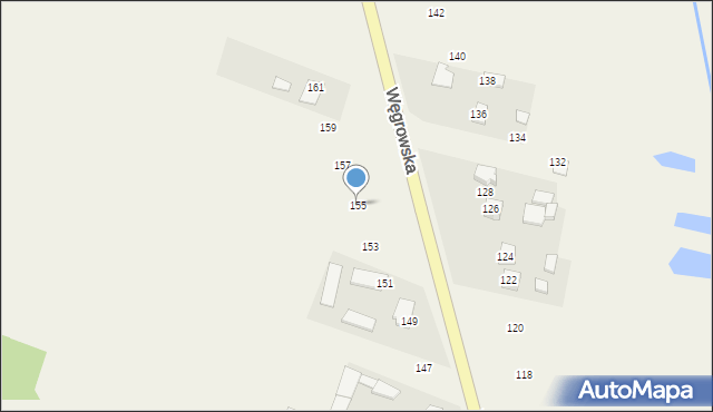 Chodów, Węgrowska, 155, mapa Chodów