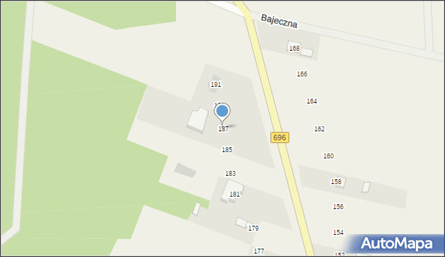 Chodów, Węgrowska, 187, mapa Chodów