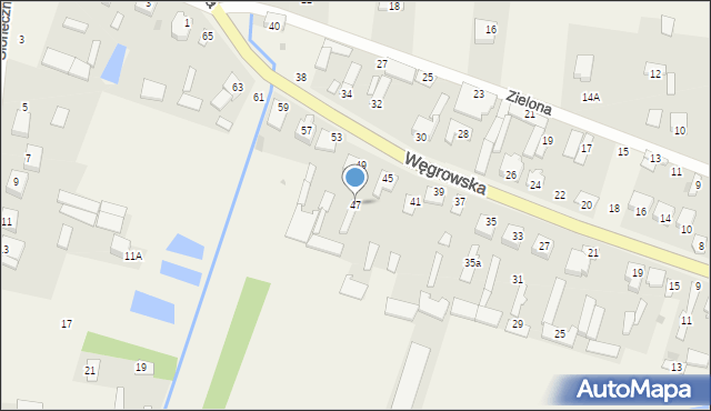 Chodów, Węgrowska, 47, mapa Chodów
