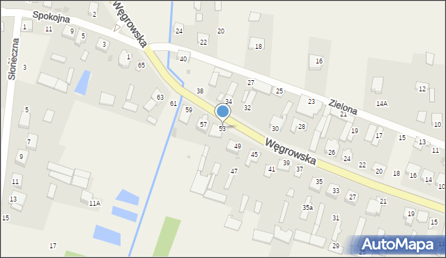 Chodów, Węgrowska, 53, mapa Chodów