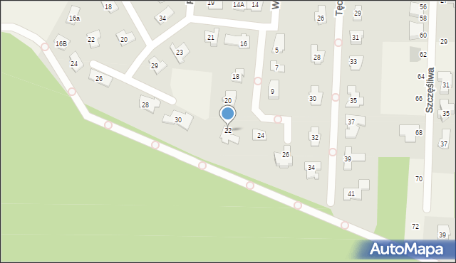 Chotomów, Wesoła, 22, mapa Chotomów