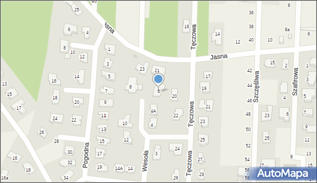 Chotomów, Wesoła, 6, mapa Chotomów