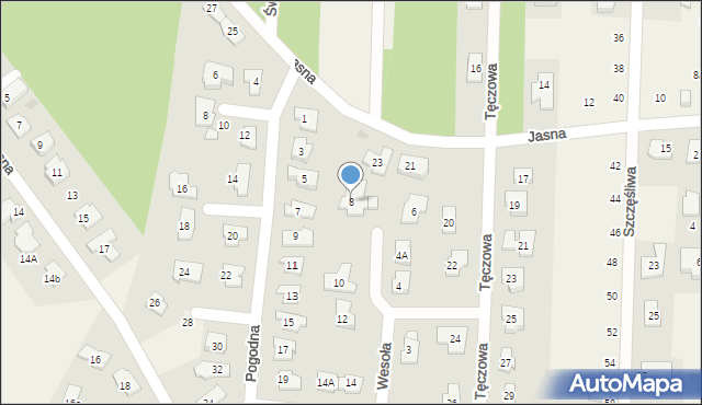 Chotomów, Wesoła, 8, mapa Chotomów