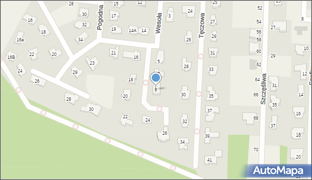 Chotomów, Wesoła, 9, mapa Chotomów
