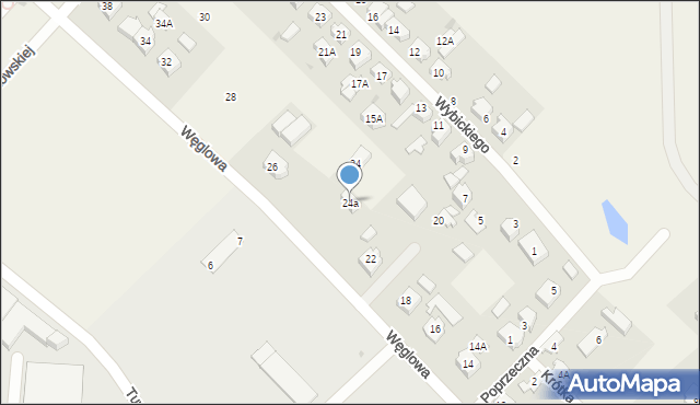 Chwaszczyno, Węglowa, 24a, mapa Chwaszczyno