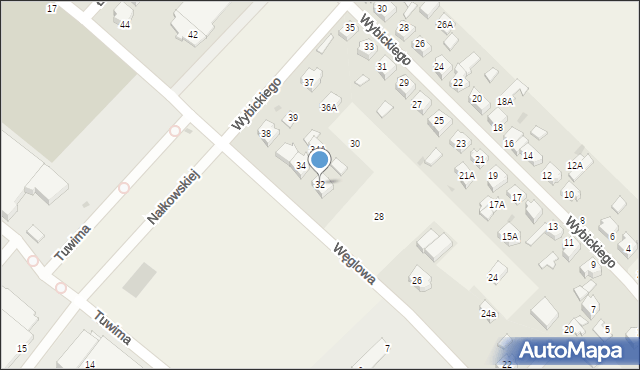 Chwaszczyno, Węglowa, 32, mapa Chwaszczyno