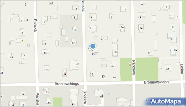 Chylice, Wesoła, 5A, mapa Chylice