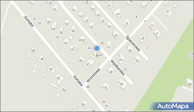 Ciechanów, Wędkarska, 26, mapa Ciechanów