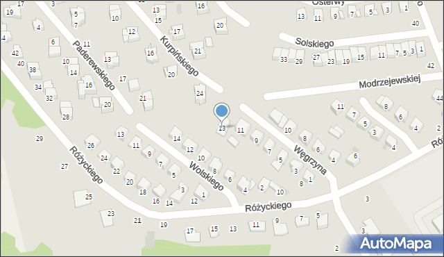 Ciechanów, Węgrzyna Józefa, 13, mapa Ciechanów