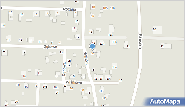 Ciechanów, Wesoła, 10, mapa Ciechanów