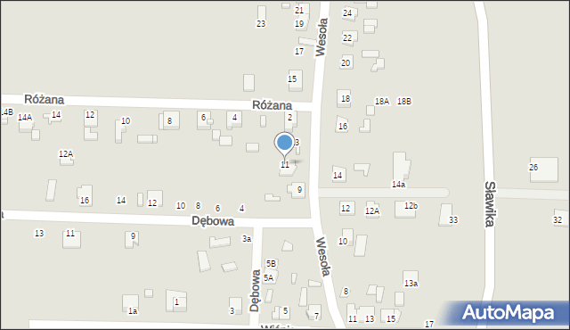 Ciechanów, Wesoła, 11, mapa Ciechanów