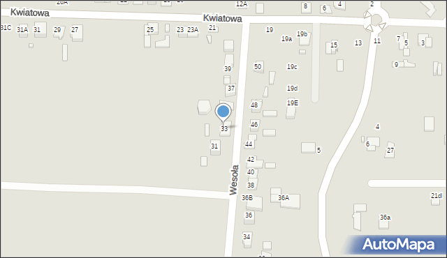 Ciechanów, Wesoła, 33, mapa Ciechanów