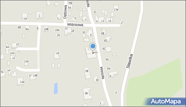 Ciechanów, Wesoła, 3F, mapa Ciechanów