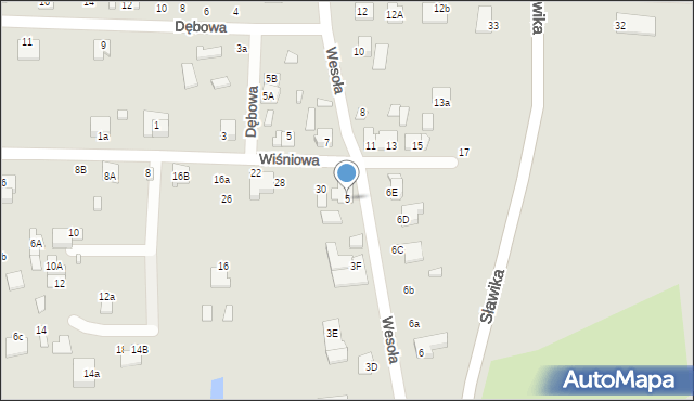 Ciechanów, Wesoła, 5, mapa Ciechanów