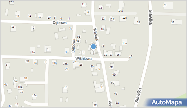 Ciechanów, Wesoła, 7, mapa Ciechanów