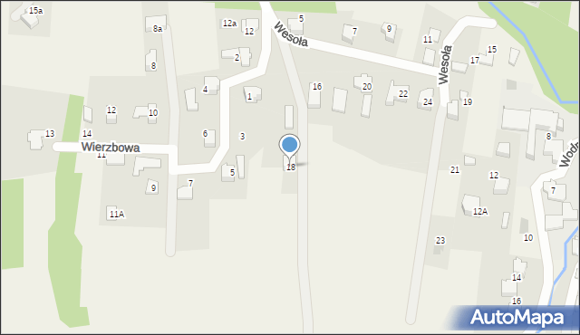 Czaniec, Wesoła, 18, mapa Czaniec