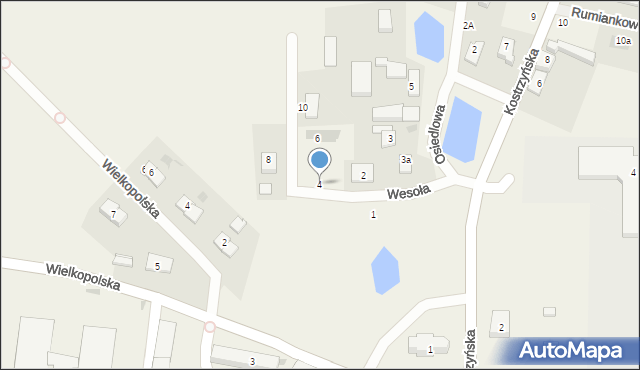 Czerlejno, Wesoła, 4, mapa Czerlejno