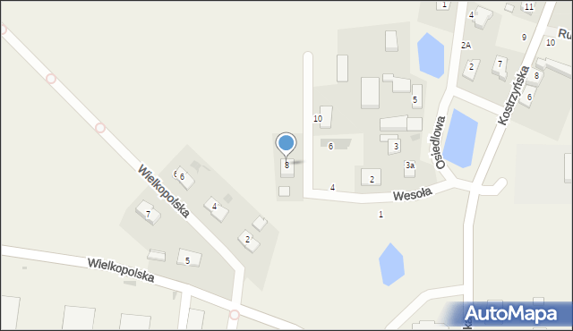 Czerlejno, Wesoła, 8, mapa Czerlejno