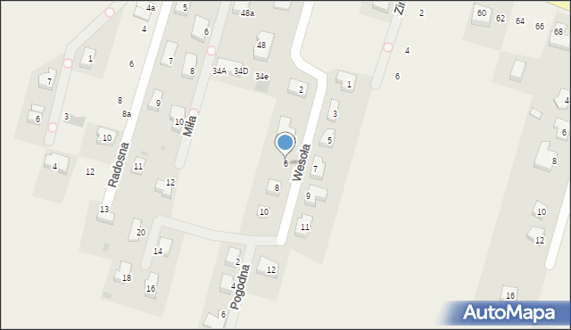 Czernica, Wesoła, 6, mapa Czernica