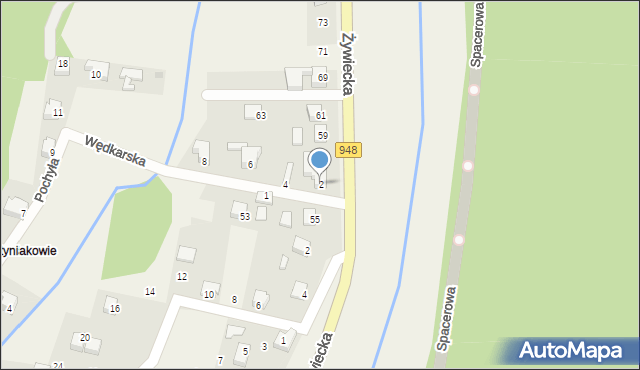 Czernichów, Wędkarska, 2, mapa Czernichów