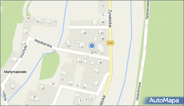 Czernichów, Wędkarska, 4, mapa Czernichów