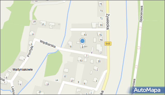 Czernichów, Wędkarska, 6, mapa Czernichów