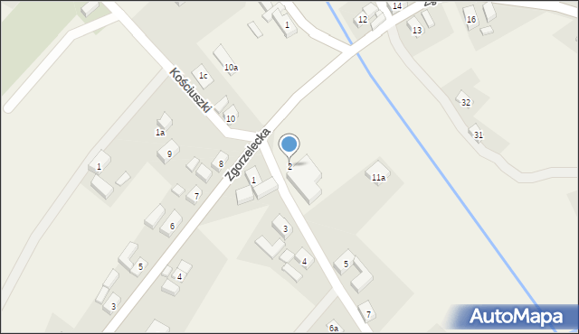 Czerwona Woda, Wesoła, 2, mapa Czerwona Woda