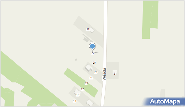 Dąbrowa, Wesoła, 27, mapa Dąbrowa