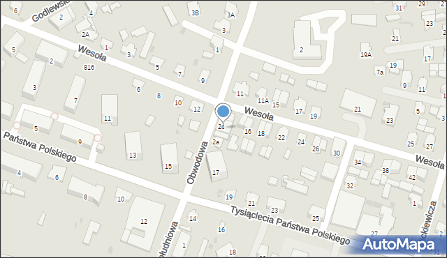 Dąbrowa Białostocka, Wesoła, 14A, mapa Dąbrowa Białostocka