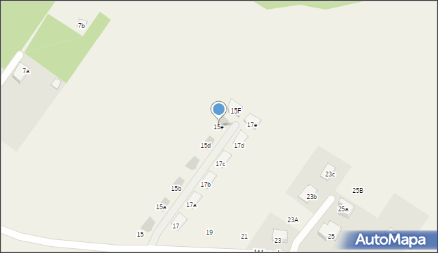 Dąbrówka-Strumiany, Wesoła, 15e, mapa Dąbrówka-Strumiany