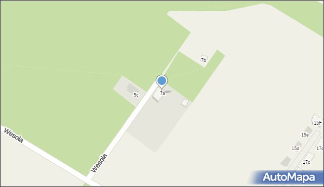 Dąbrówka-Strumiany, Wesoła, 7a, mapa Dąbrówka-Strumiany
