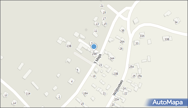 Daleszyce, Wesoła, 17, mapa Daleszyce