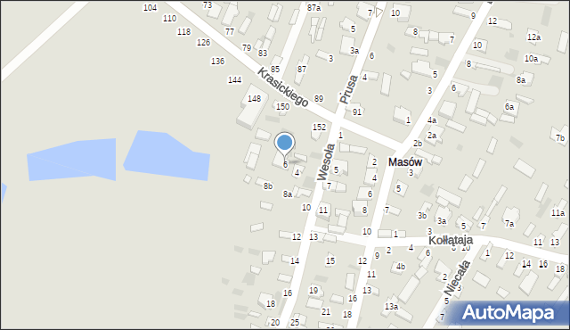 Dęblin, Wesoła, 6, mapa Dęblin