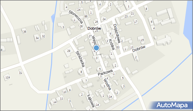 Dobrów, Wesoła, 3, mapa Dobrów