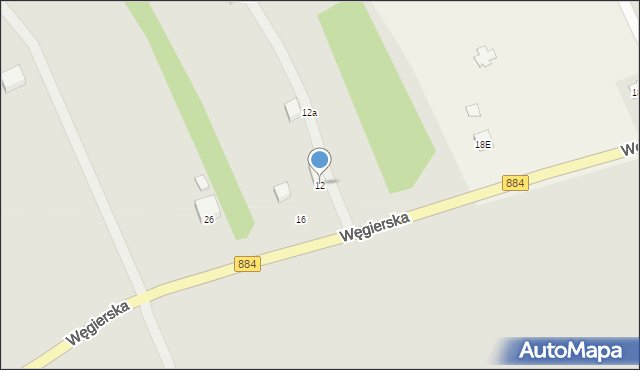 Dynów, Węgierska, 12, mapa Dynów