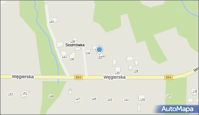 Dynów, Węgierska, 132, mapa Dynów