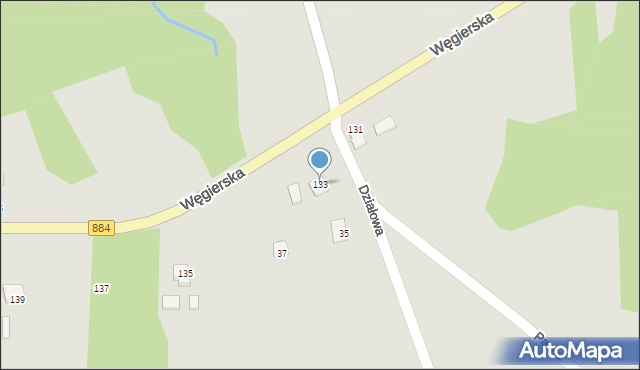 Dynów, Węgierska, 133, mapa Dynów